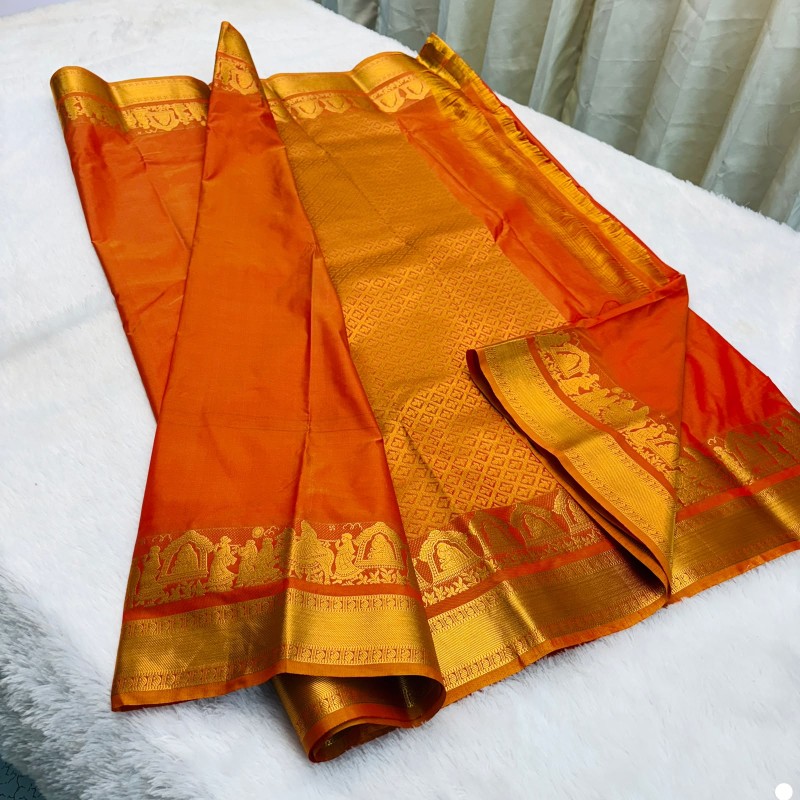 Kanchipuram Pallaku soft silk sarees