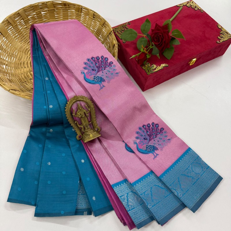 Peacock Tissue Silk Saree