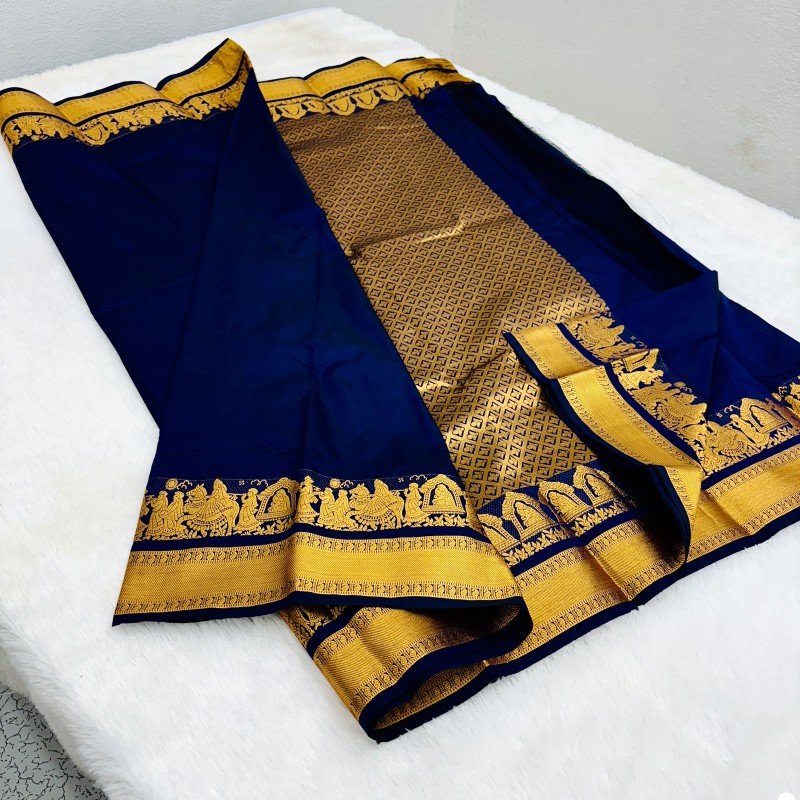 Kanchipuram Pallaku soft silk sarees