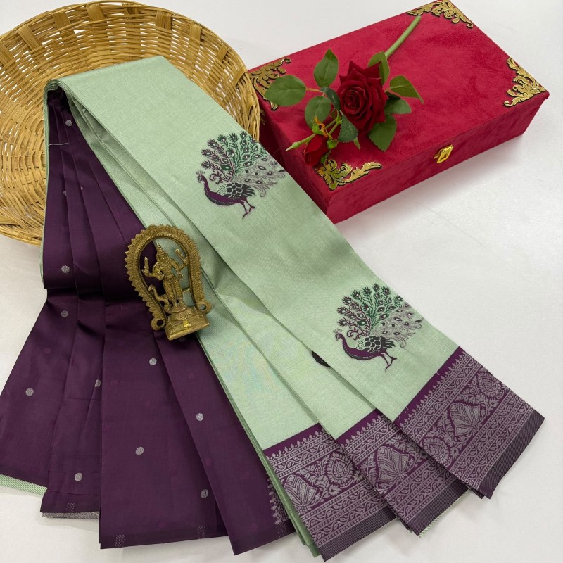 Peacock Tissue Silk Saree